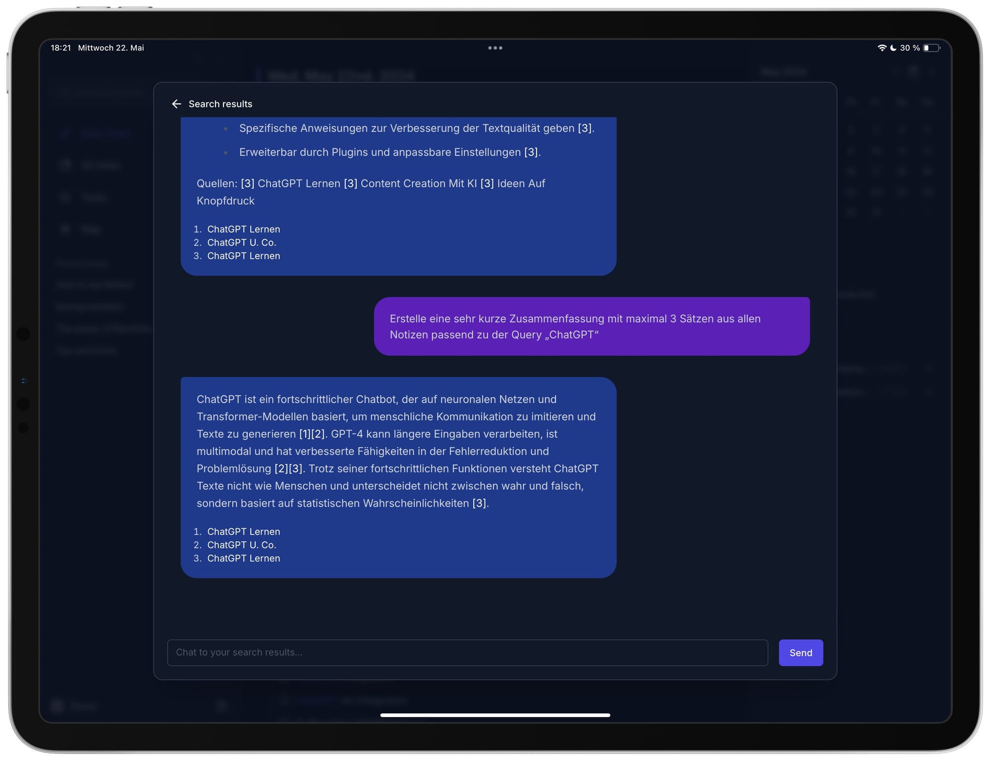 Chat with your Notes in Reflect