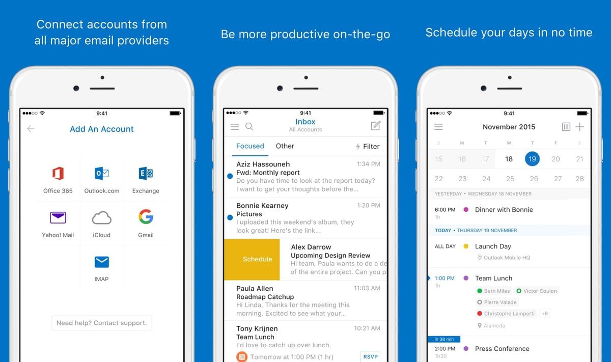 Clever gemacht, die Outlook iOS & Android App